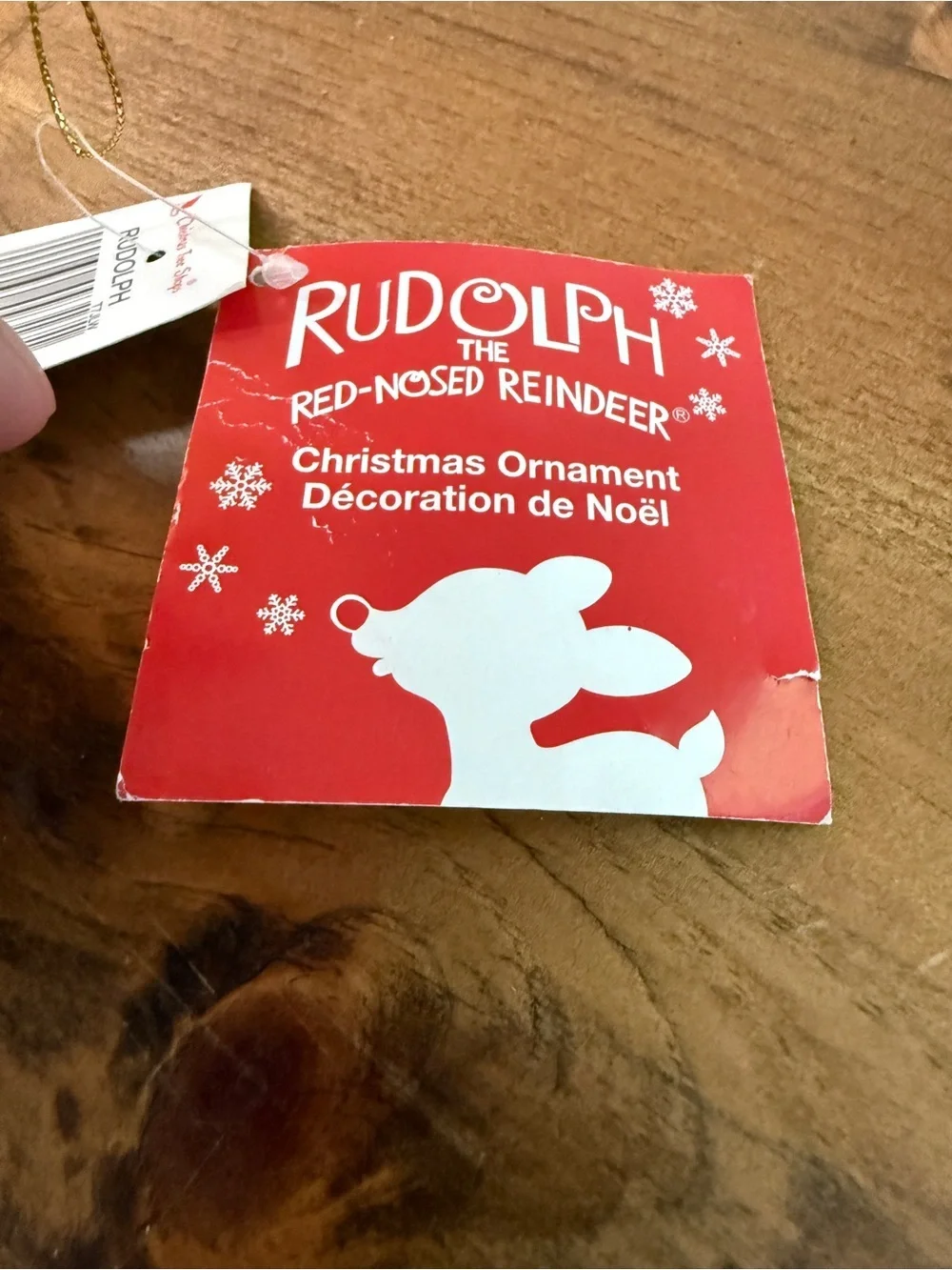 Rudolph Reindeer Christmas Tree Ornament - Brown & Green
